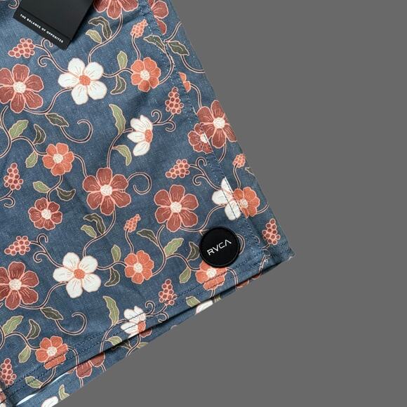 RVCA Men's Fixed Waist 18" Boardshort Altas Trunk Multicolor Floral Size 38 NWT - Picture 2 of 8